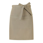 Canvas Waist Apron With Dual Pockets - Khaki