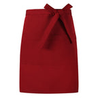 Canvas Waist Apron With Dual Pockets - Red