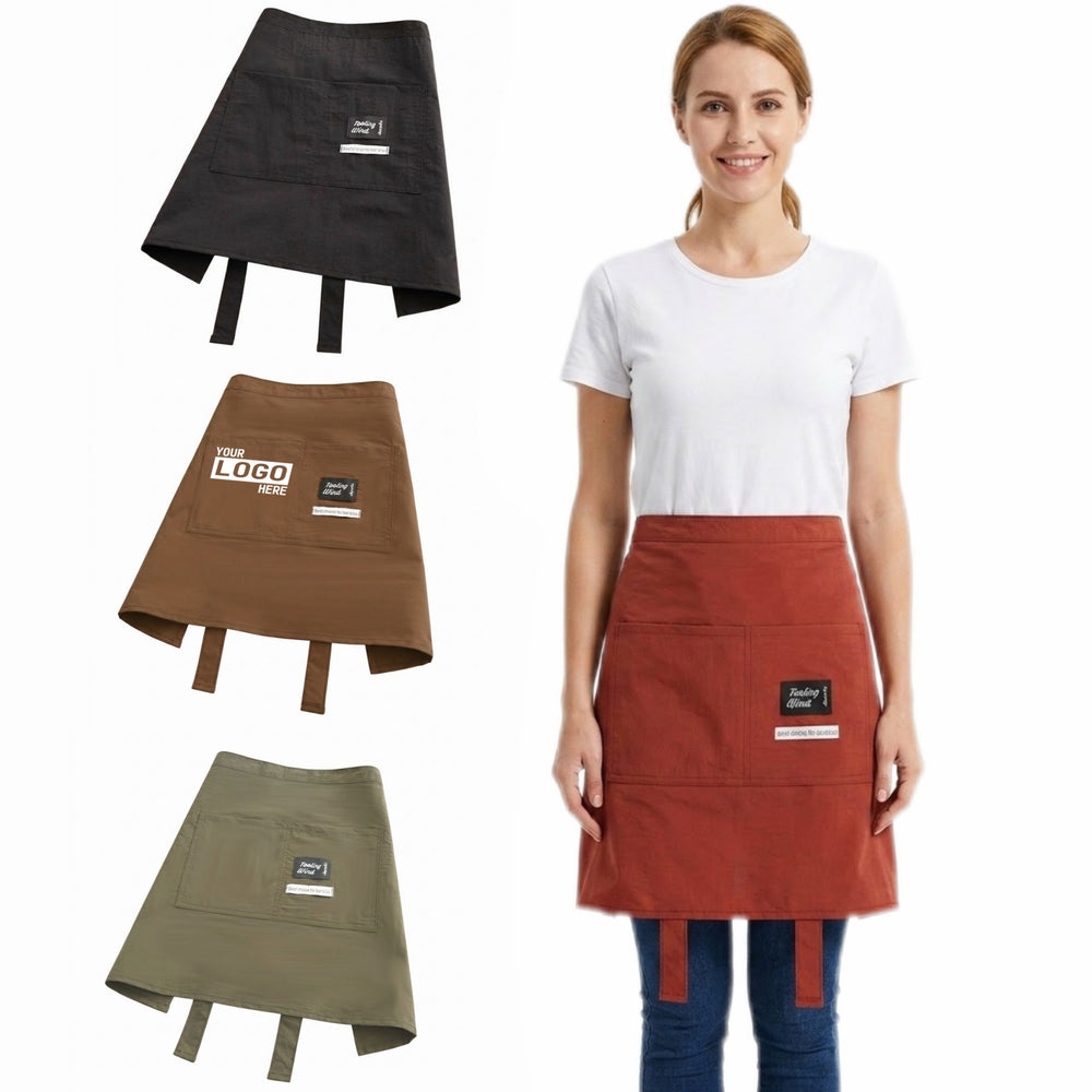 Water Resistant Waist Apron With Pockets Primary imprint location