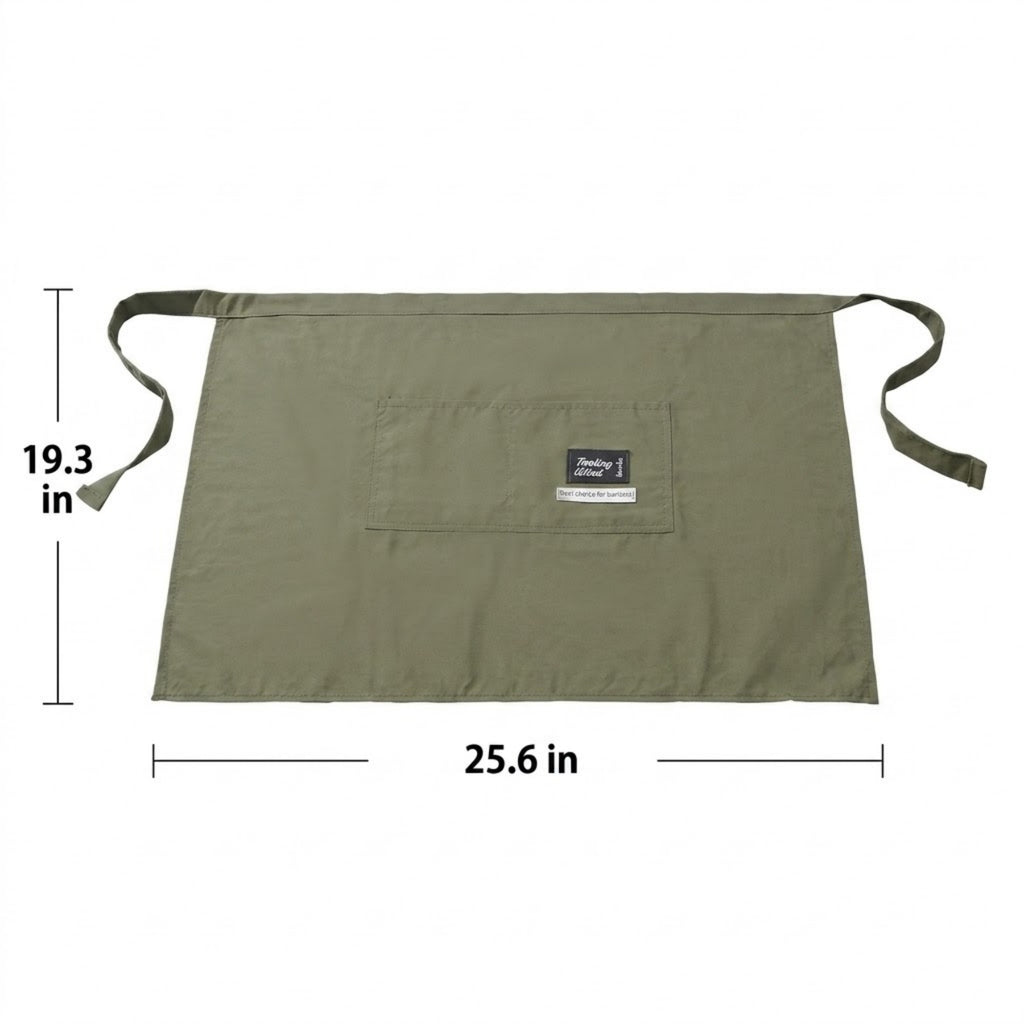 Water Resistant Waist Apron With Pockets - product size
