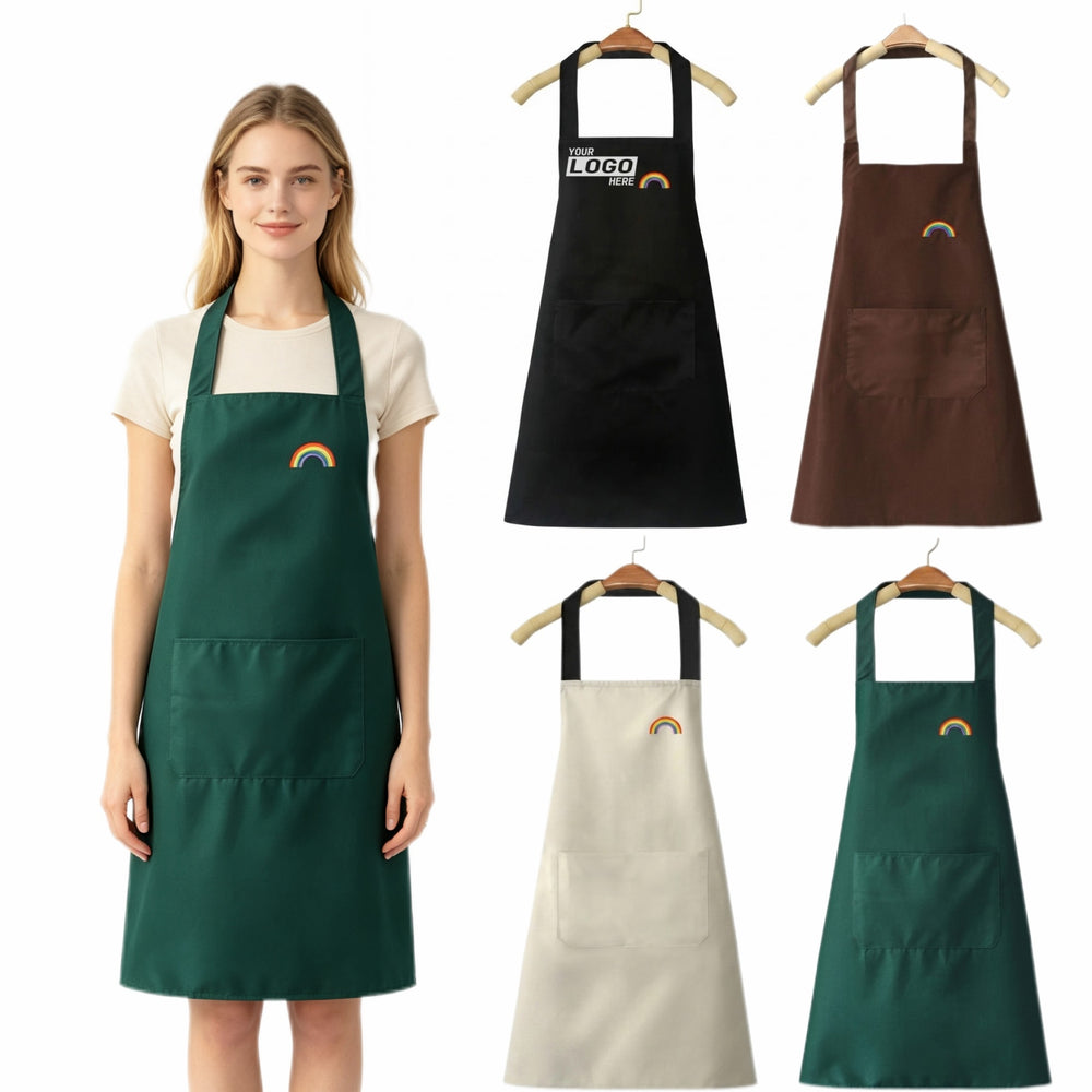 Waterproof Kitchen Apron Rainbow Pattern Primary imprint location