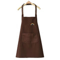 Waterproof Kitchen Apron Rainbow Pattern - Brown