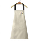 Waterproof Kitchen Apron Rainbow Pattern - White