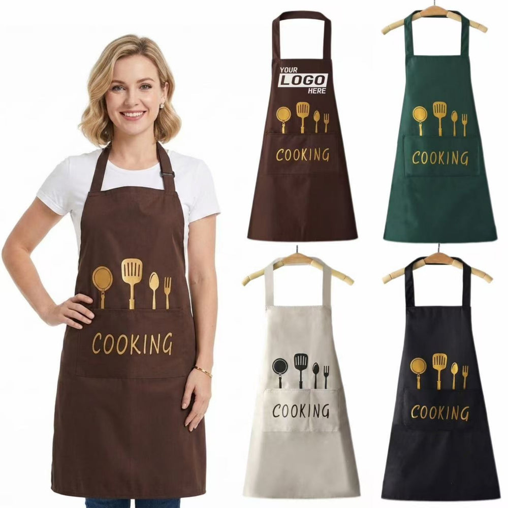 Kitchen Cooking Apron With Utensil Design Primary imprint location