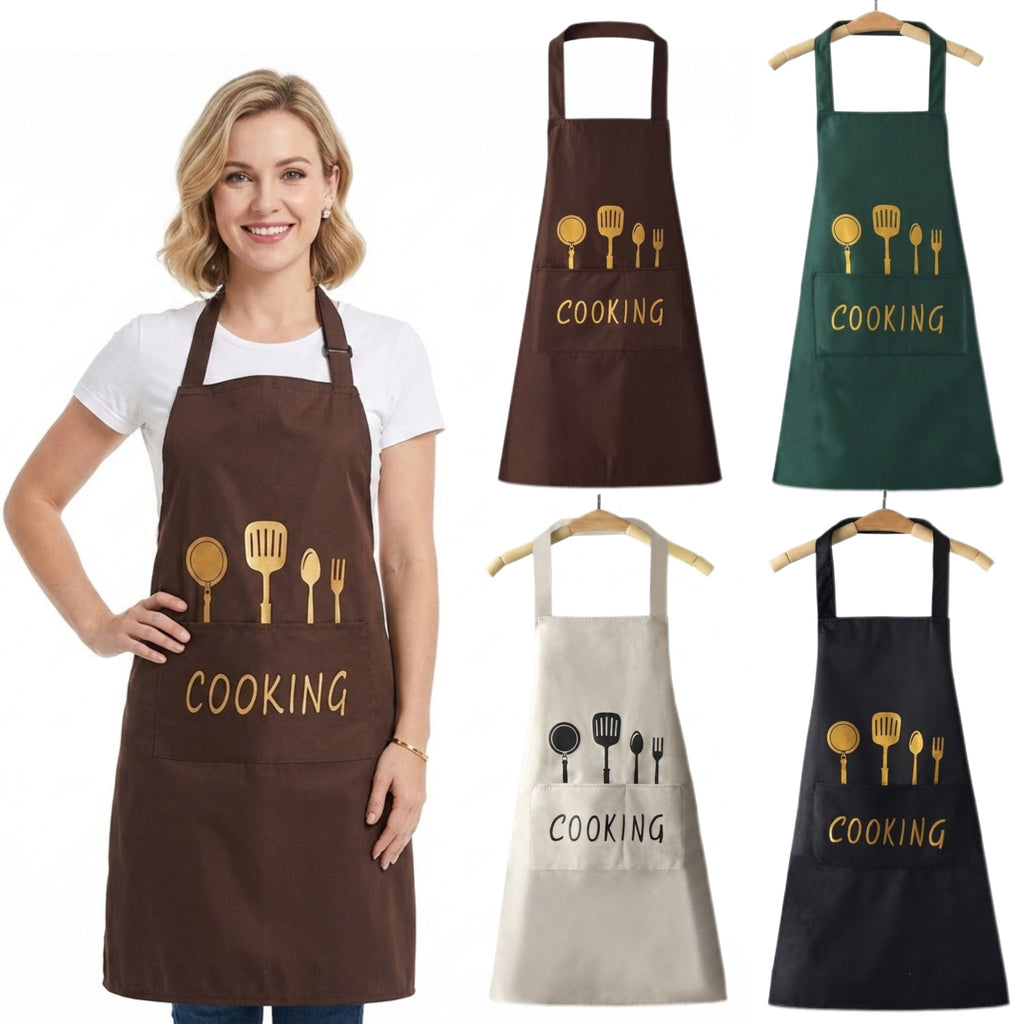 Kitchen Cooking Apron With Utensil Design - blank product
