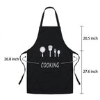 Kitchen Cooking Apron With Utensil Design - product size