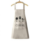 Kitchen Cooking Apron With Utensil Design - White