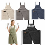 Adjustable Split-Front Cotton Linen BBQ Apron - printed product