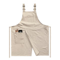 Adjustable Split-Front Cotton Linen BBQ Apron - White