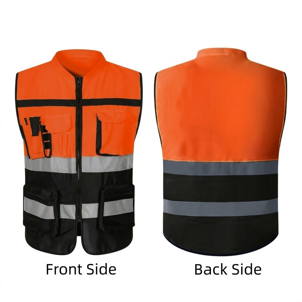 High Vis Reflective Safety Vest Multi-Pockets - 03