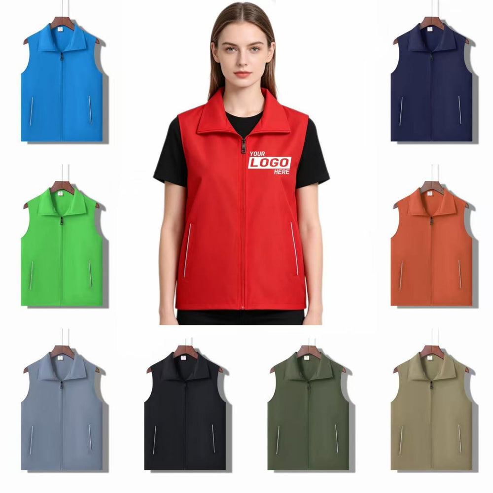 Waterproof Reflective Volunteer Workwear Vest Primary imprint location
