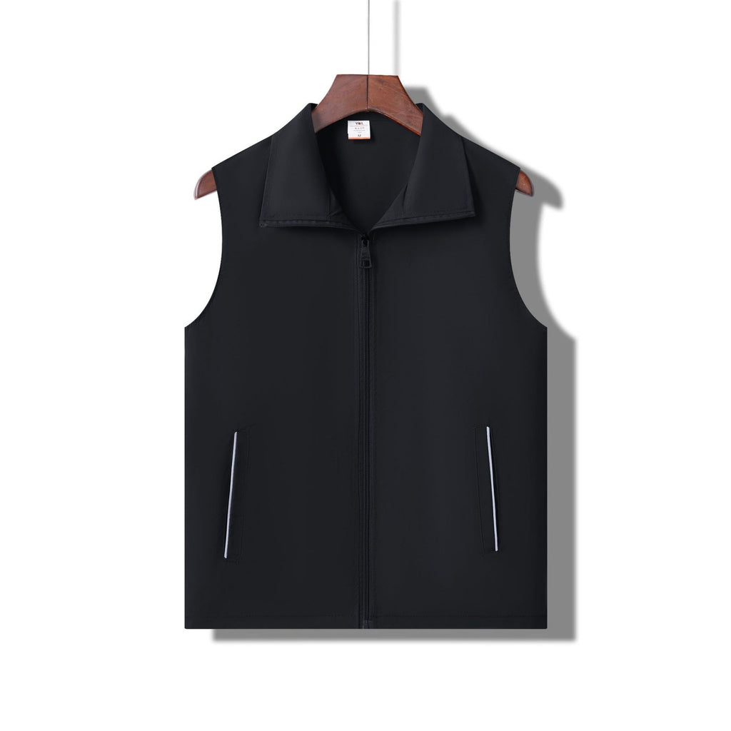 Waterproof Reflective Volunteer Workwear Vest - Black