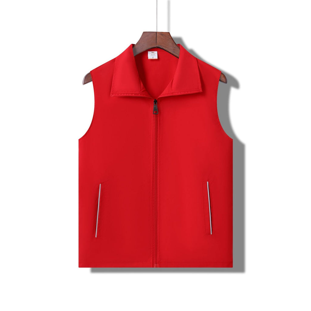 Waterproof Reflective Volunteer Workwear Vest - Red