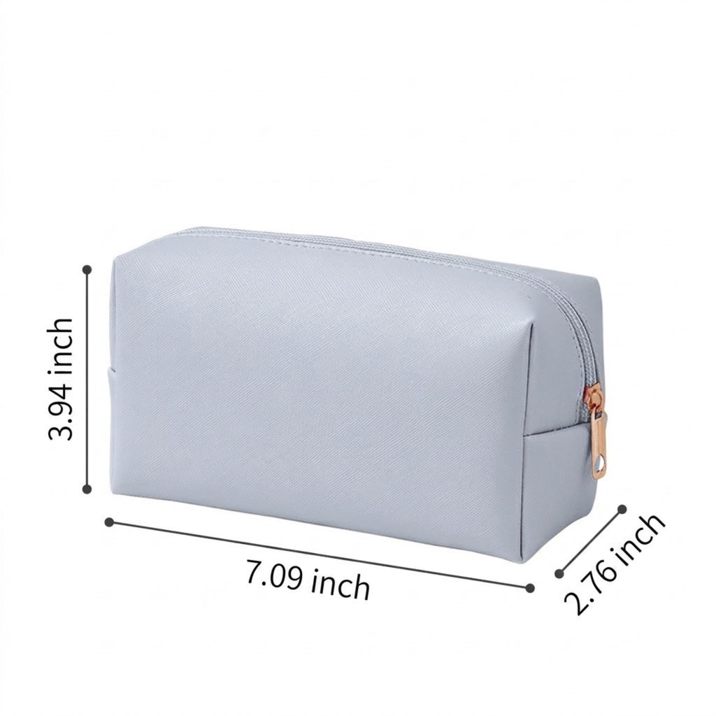 PU Leather Cosmetic Bag Travel Makeup Organizer - product size