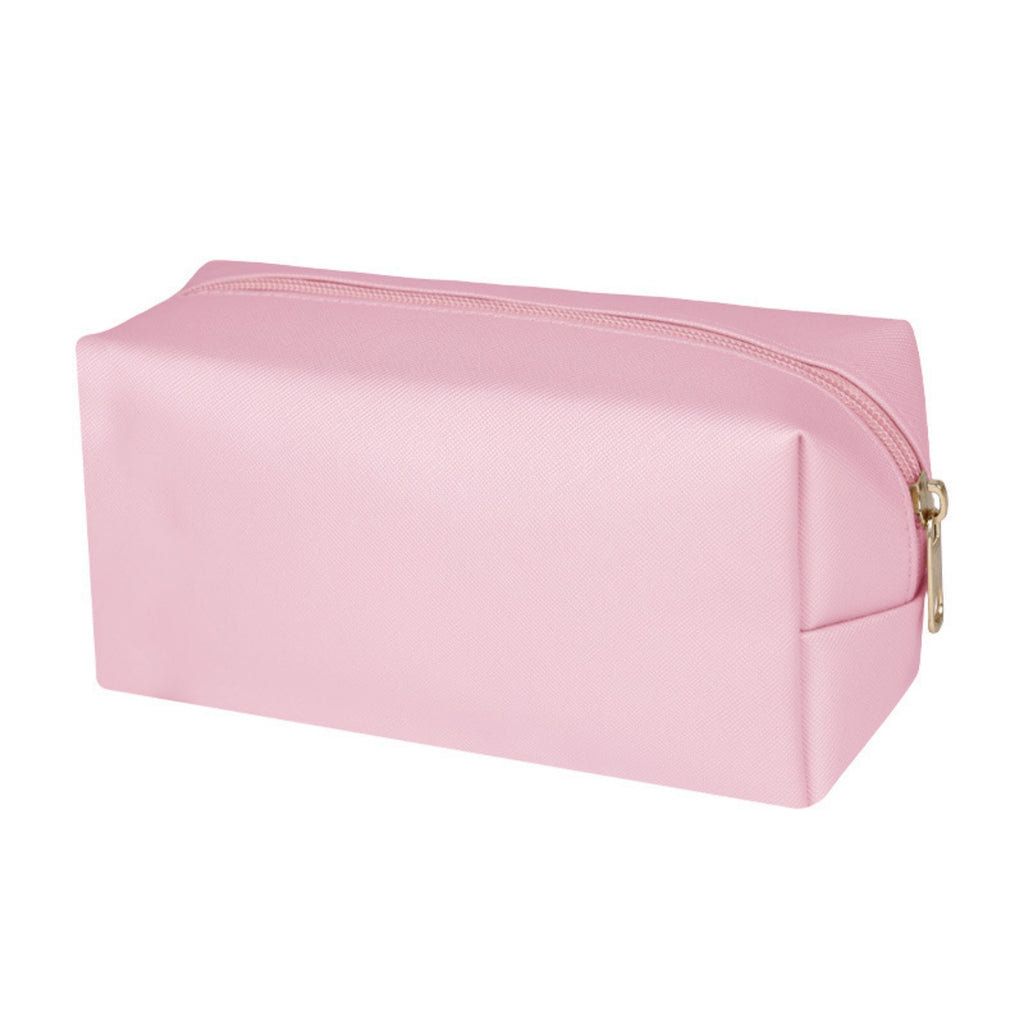PU Leather Cosmetic Bag Travel Makeup Organizer - Pink