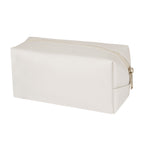 PU Leather Cosmetic Bag Travel Makeup Organizer - White