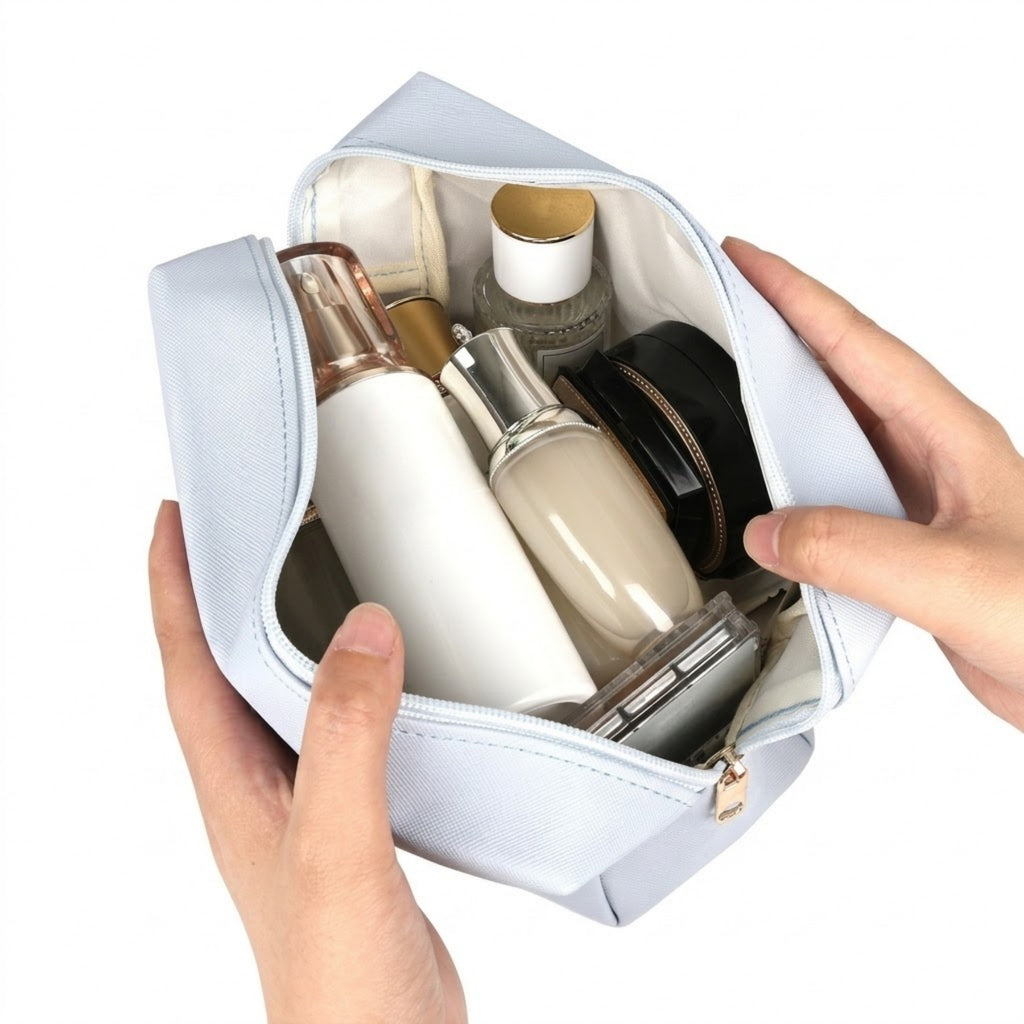 PU Leather Cosmetic Bag Travel Makeup Organizer - 03