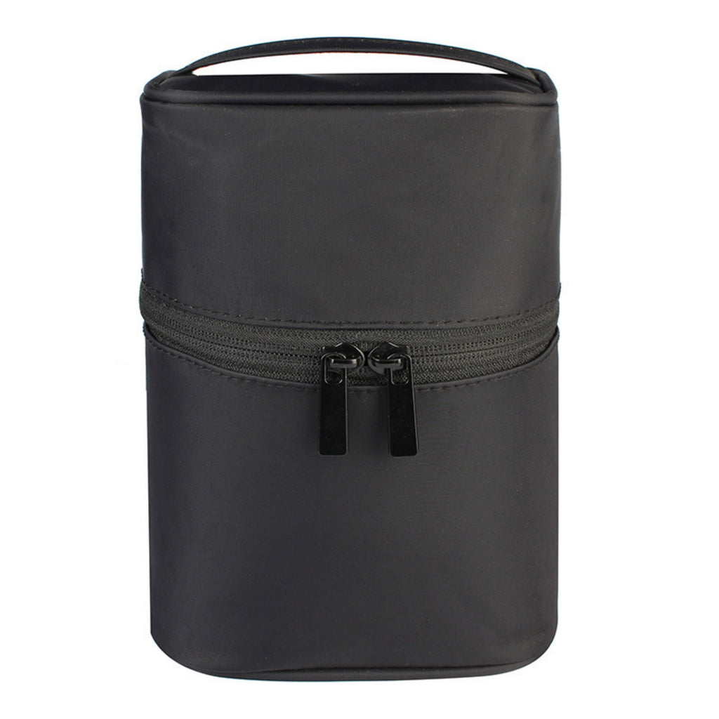 Portable Large Capacity Travel Makeup Organizer Bag - Black 