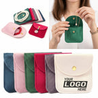 Luxury Velvet Snap Button Small Jewelry Storage Bag - printed product