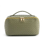 Stylish Large Capacity Portable Pillow Cosmetic Bag - Green