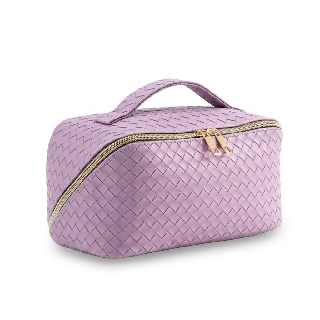 Stylish Large Capacity Portable Pillow Cosmetic Bag - Purple