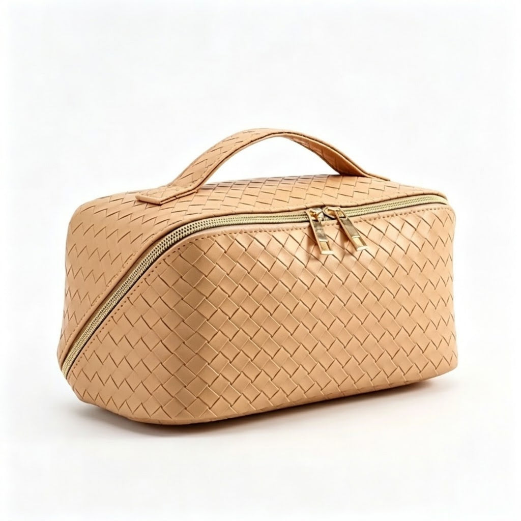 Stylish Large Capacity Portable Pillow Cosmetic Bag - Yellow