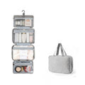 Hanging Toiletry Bag, Compact Travel Makeup Organizer - Grey