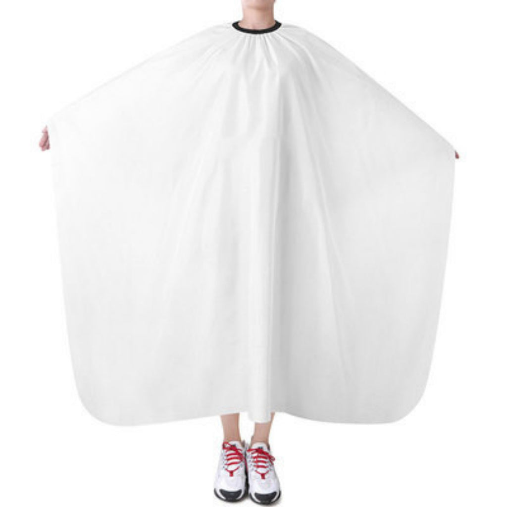 Extra Large Anti Static Hair Cutting Salon Barber Cape - White