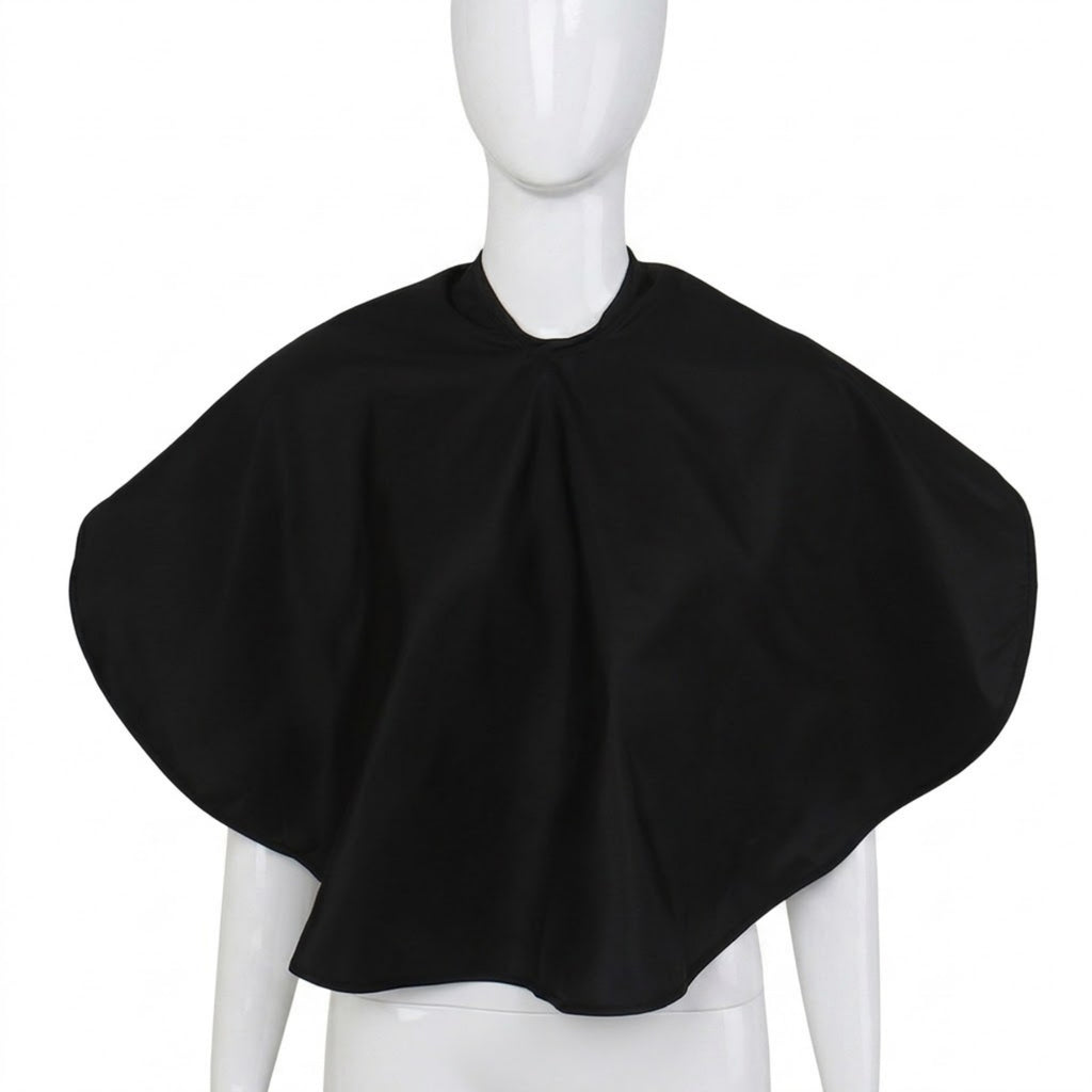 Waterproof Haircut Cape Salon Hair Dyeing Apron - Black