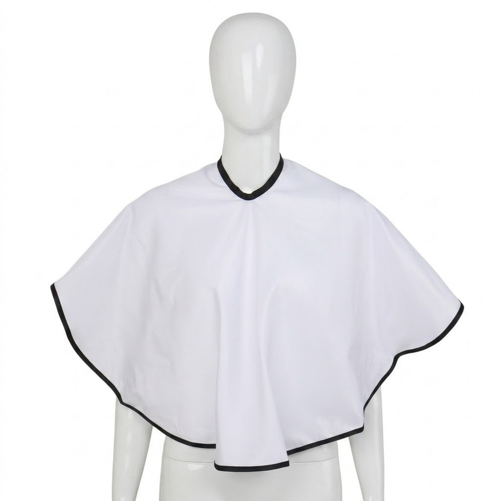 Waterproof Haircut Cape Salon Hair Dyeing Apron - White