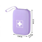 Hard Shell Pill Case Portable Medicine Organizer Bag - product size
