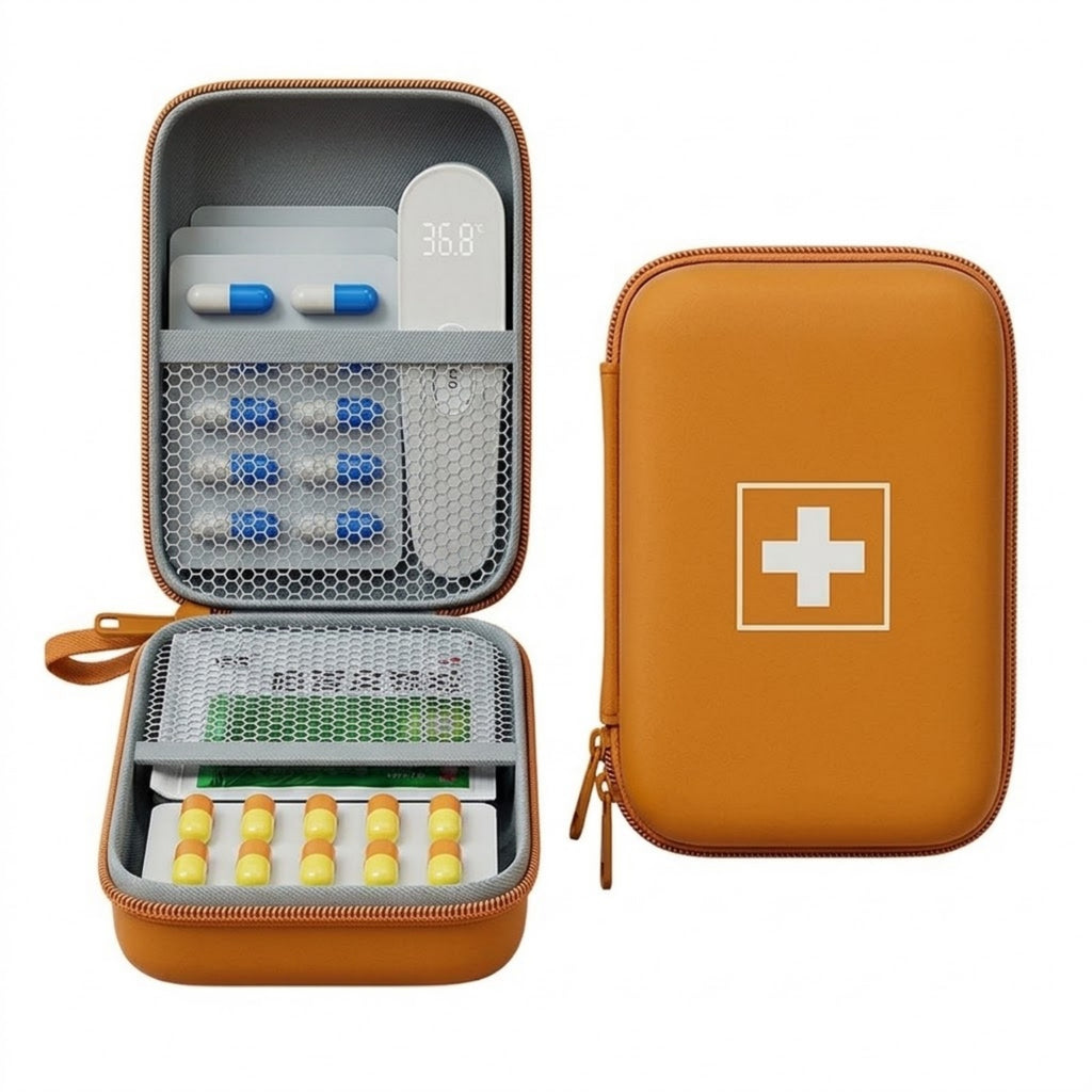 Hard Shell Pill Case Portable Medicine Organizer Bag - 03