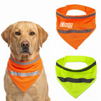 High Visibility Reflective Pet Safety Bandana Scarf - printed product