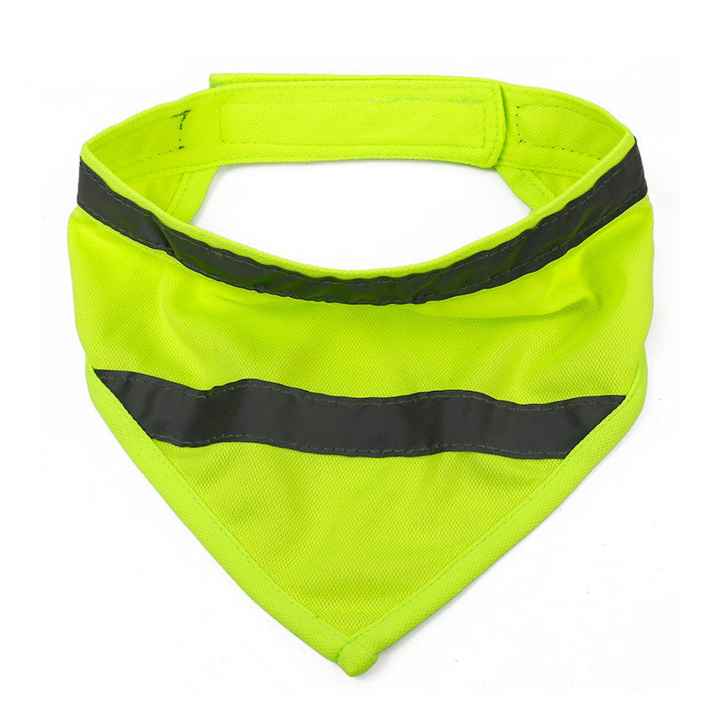 High Visibility Reflective Pet Safety Bandana Scarf - Green