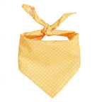 Premium Breathable Polka Dot Pet Triangle Scarf - Yellow