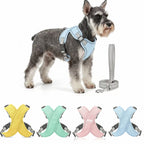 Reflective Breathable Small Pet Dog Vest Harness Set - printed product