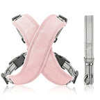 Reflective Breathable Small Pet Dog Vest Harness Set - Pink
