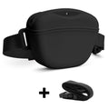 Hands-Free Silicone Dog Training Treat Pouch Waist Bag - Black