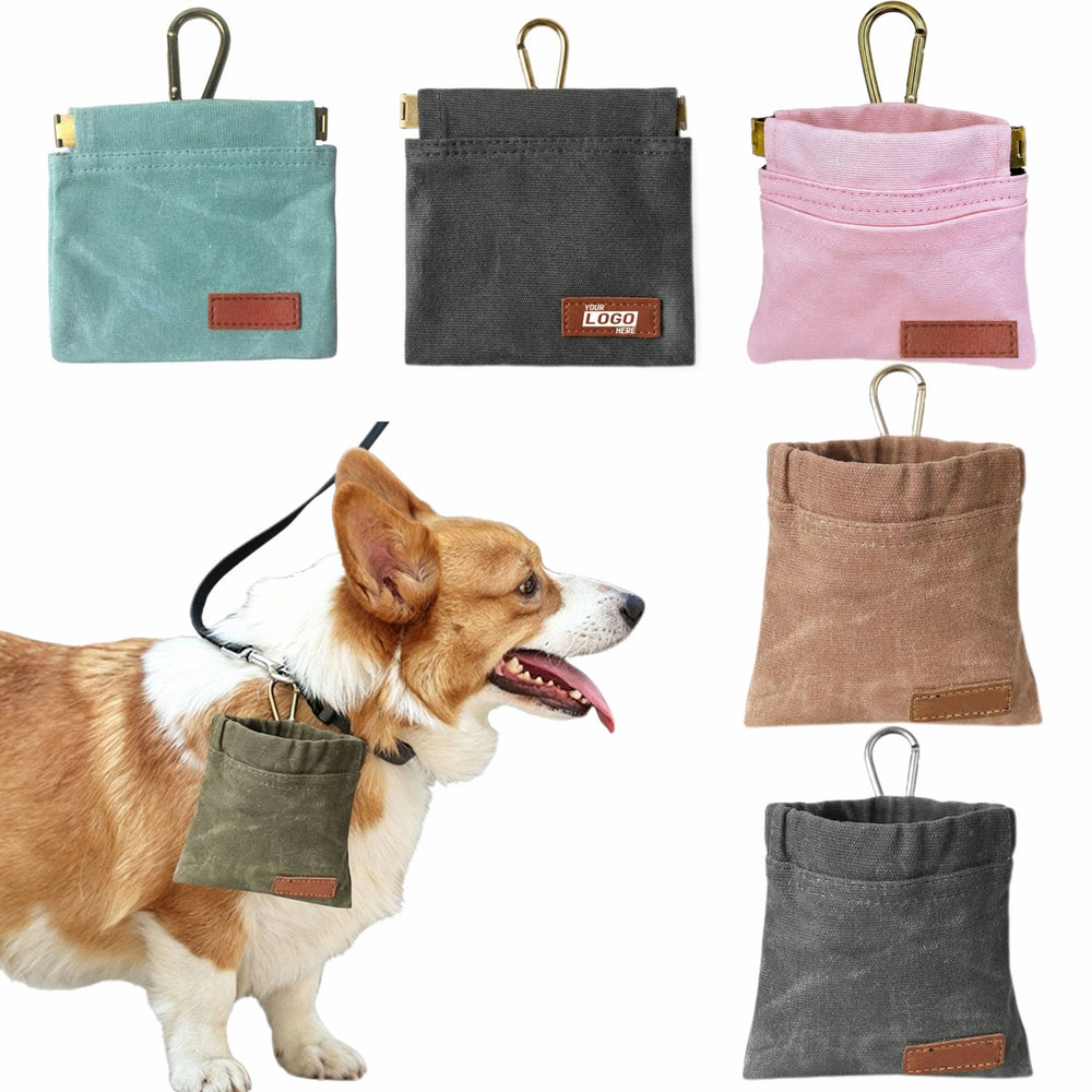 Hands-Free Portable Pet Training Treat Pouch Primary imprint location