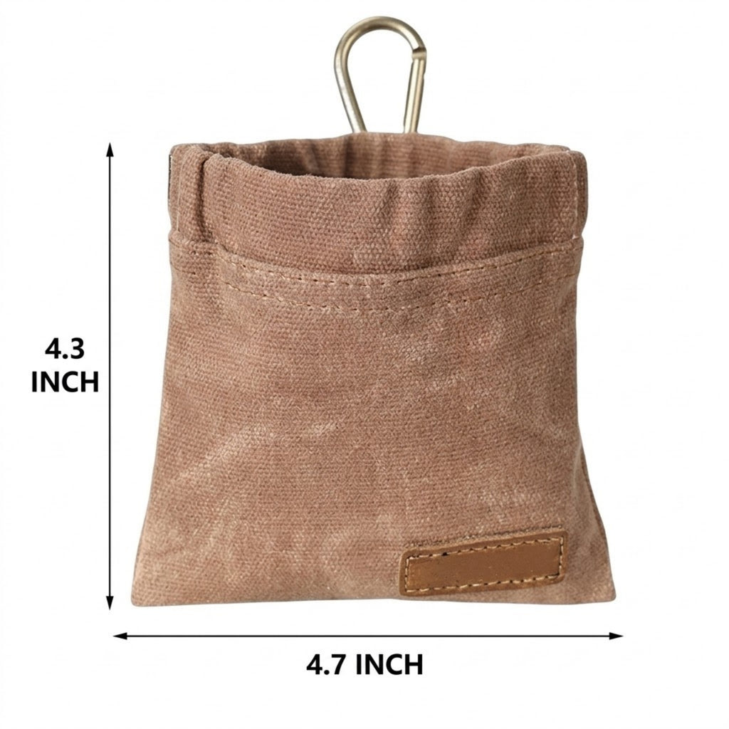 Hands-Free Portable Pet Training Treat Pouch - product size