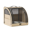 Breathable Car Pet Travel Carrier Dog Seat - Khaki