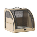 Breathable Car Pet Travel Carrier Dog Seat - Khaki