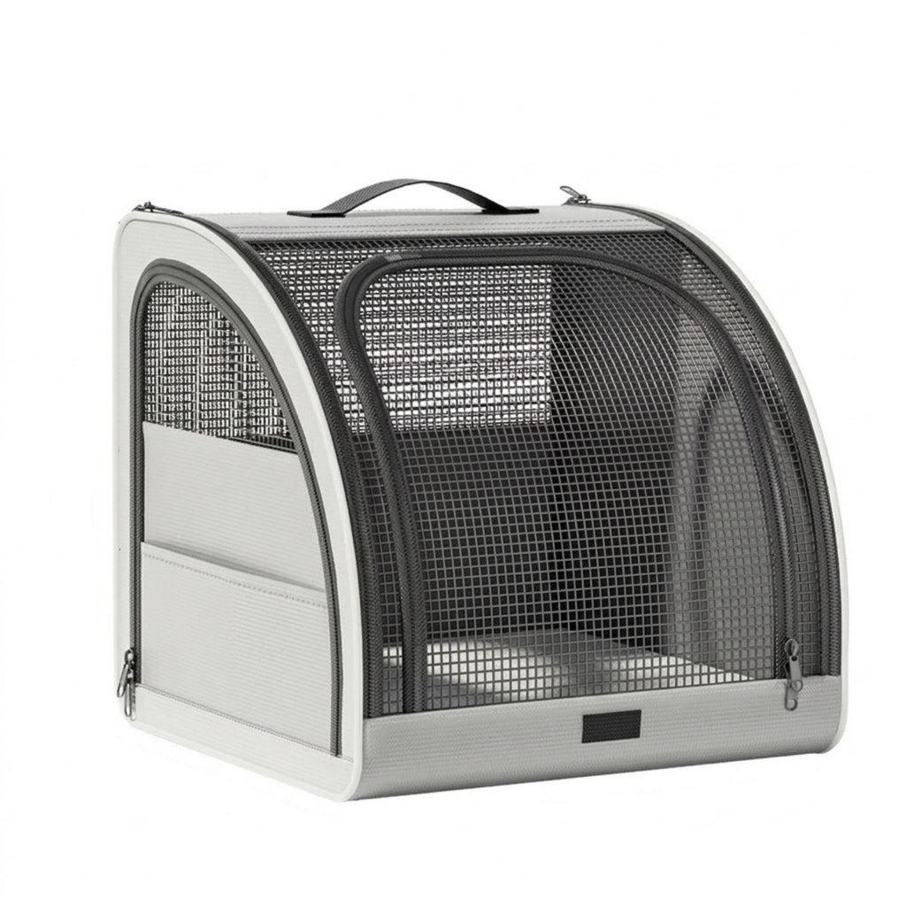 Breathable Car Pet Travel Carrier Dog Seat - Grey