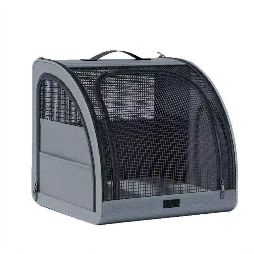 Breathable Car Pet Travel Carrier Dog Seat - Dark Grey