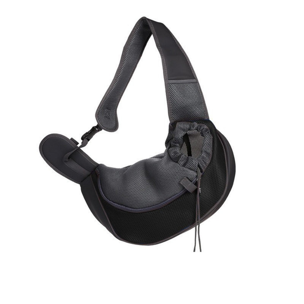 Breathable Mesh Pet Sling Bag Portable Carrier - Black