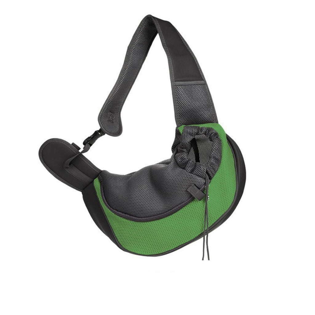 Breathable Mesh Pet Sling Bag Portable Carrier - Green