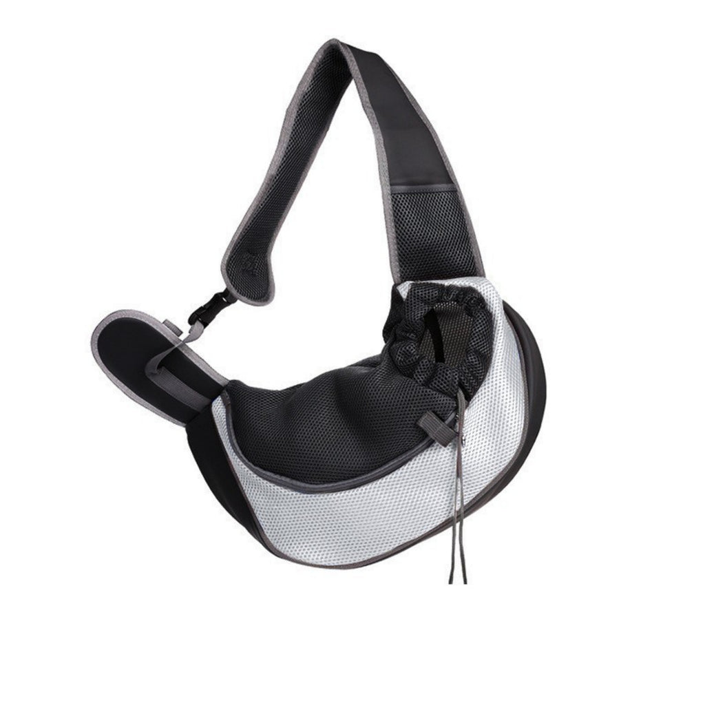 Breathable Mesh Pet Sling Bag Portable Carrier - Grey