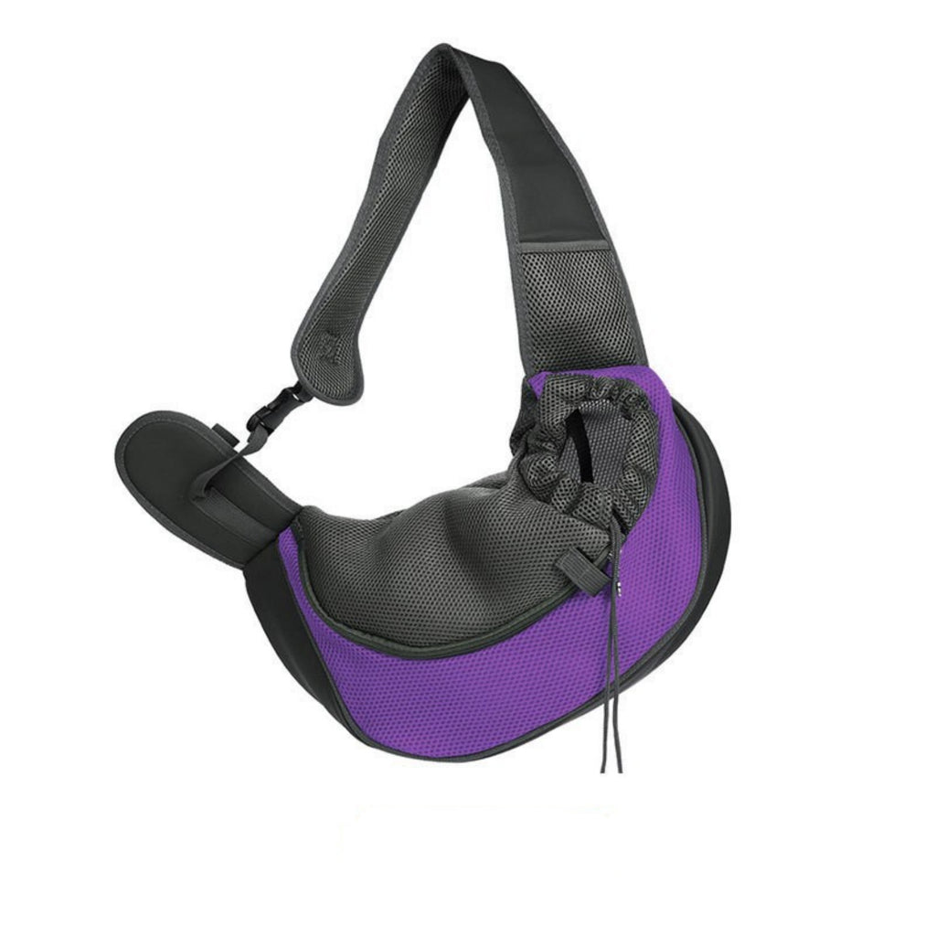 Breathable Mesh Pet Sling Bag Portable Carrier - Purple