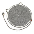 Handmade Cotton Rope Cat Scratcher Mat With Toy Ball - Black,White