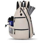 Large Pickleball Paddle Sports Backpack - Beige